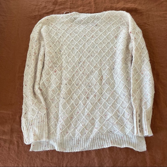 Francesca’s Collections Alya Beige Sweater with multicolor specks - Picture 2 of 4